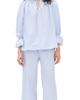 Folkloore Folkloore Smocked Pajama Set Blue Stripes - 1
