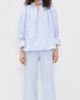 Folkloore Folkloore Smocked Pajama Set Blue Stripes - 2