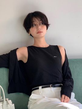 FOLNUA Creme Sleeveless Premium Knit [Black]