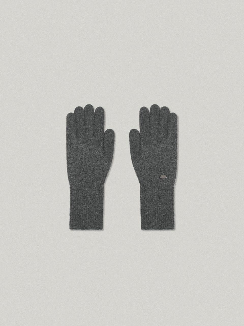 FOLNUA Round Logo Metal Decorated Gloves [GRAY]