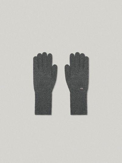 FOLNUA Round Logo Metal Decorated Gloves [GRAY]