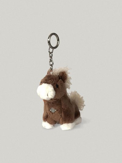 FOLNUA Silver-Plated Classic Logo Keyring [BROWN]