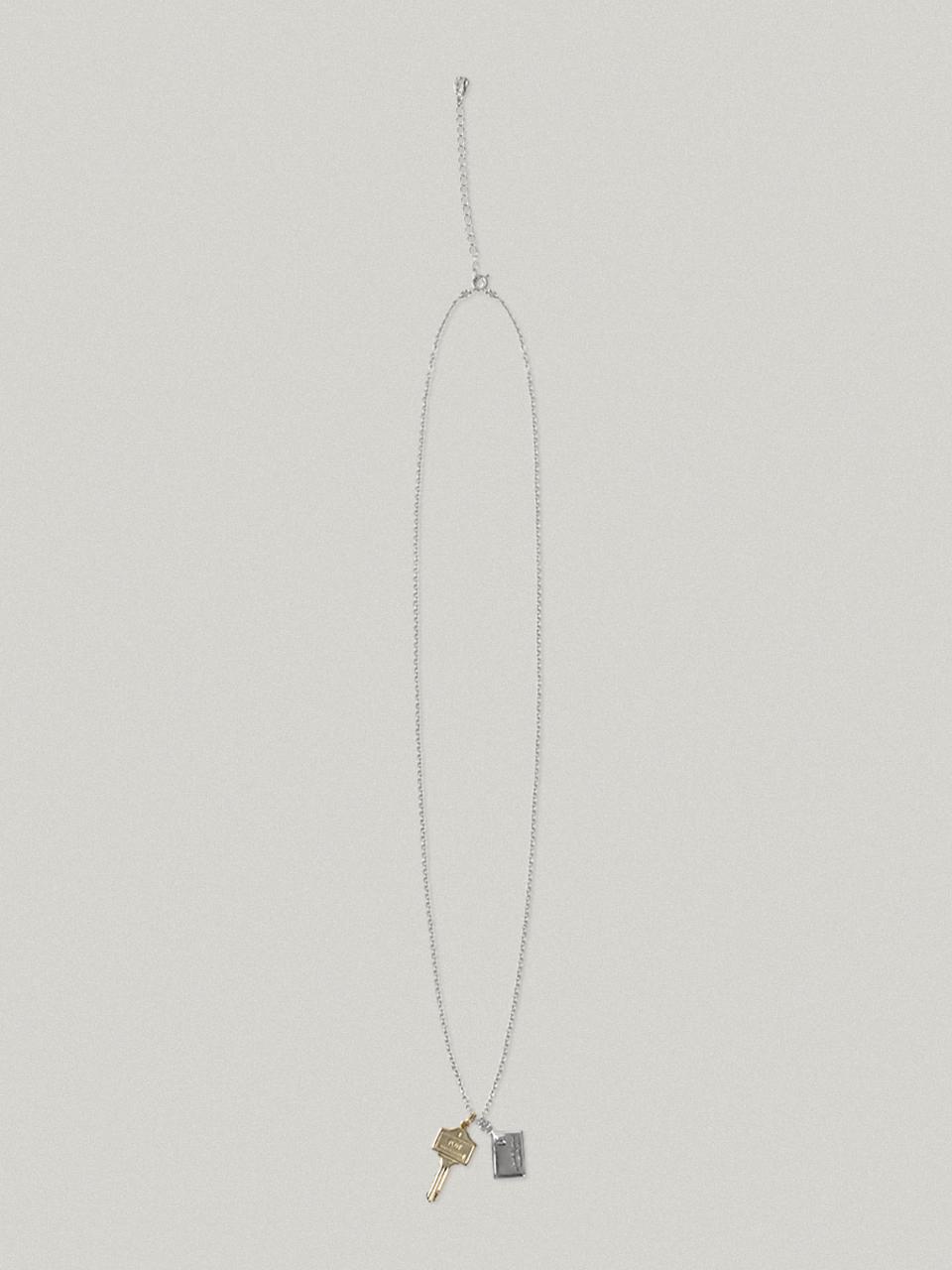 FOLNUA Two-tone Gold-plated Sterling Silver Key Necklace