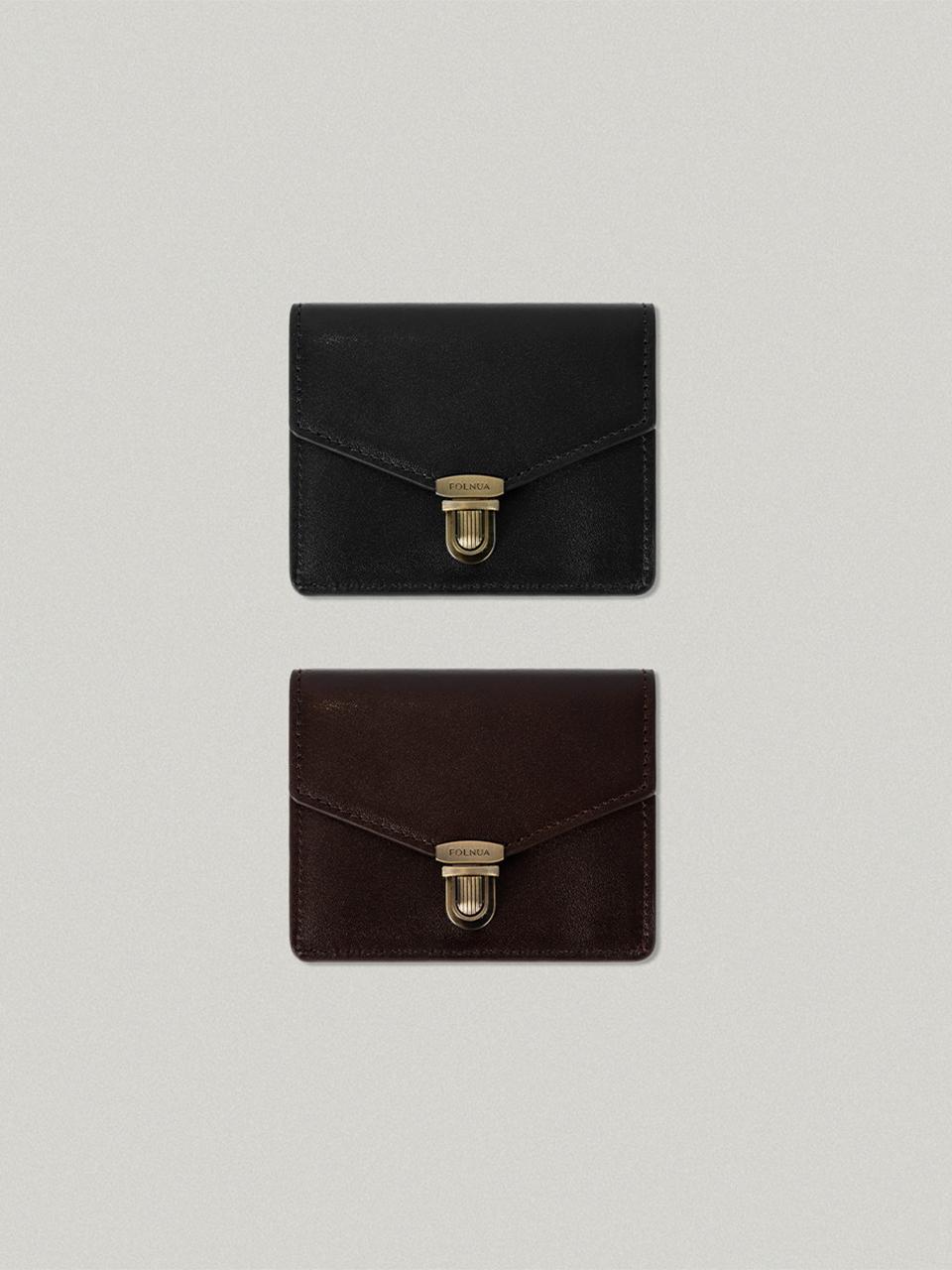FOLNUA Vintage Leather Two-tone Card Holder