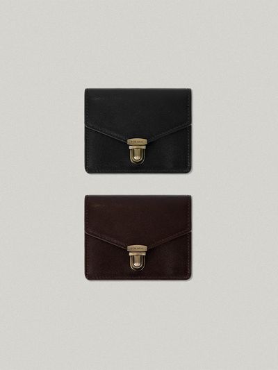 FOLNUA Vintage Leather Two-tone Card Holder