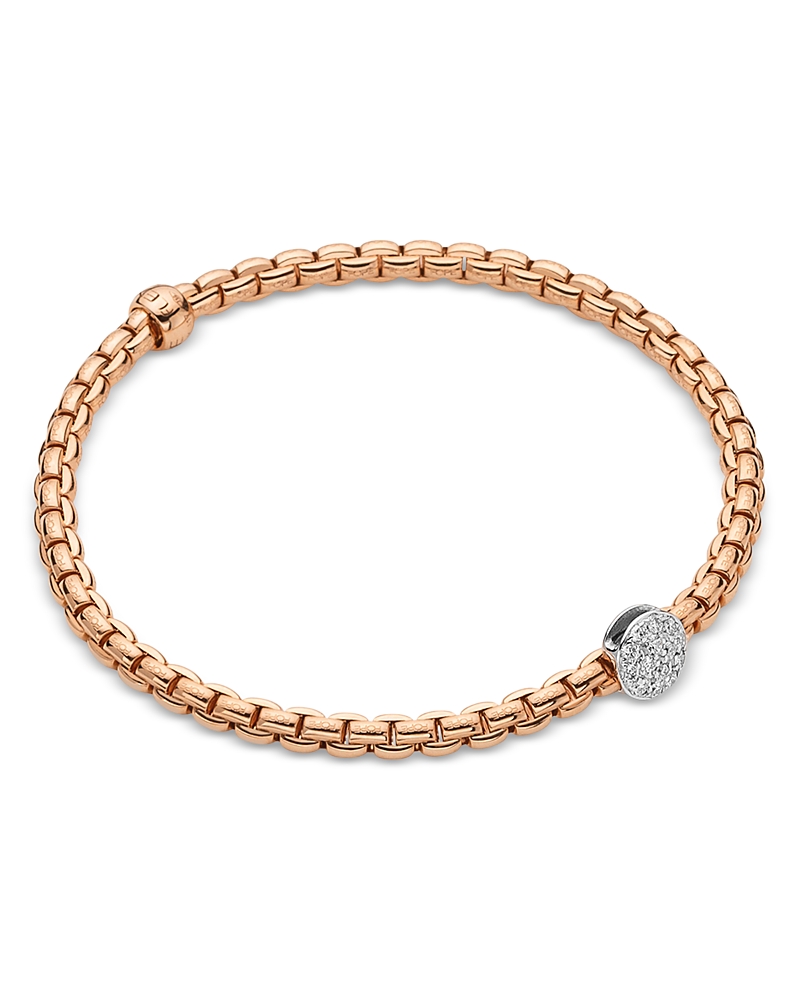 Fope Fope 18K Rose Gold Eka Diamond Bangle Bracelet