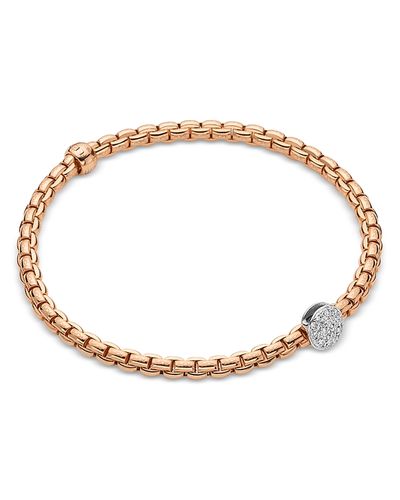 Fope Fope 18K Rose Gold Eka Diamond Bangle Bracelet