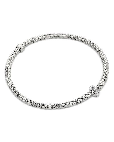 Fope Fope 18K White Gold Prima Diamond Rondelle Flex'it Bracelet