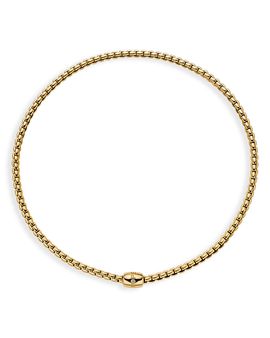 Fope Fope 18K Yellow Gold Eka Diamond Rondelle Box Link Flex Necklace, 15.75