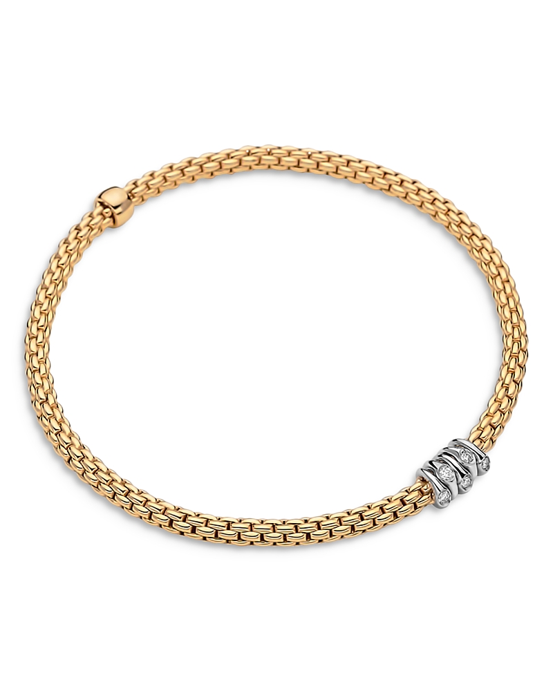 Fope Fope 18K Yellow Gold Prima Diamond Rondelle Flex Bracelet