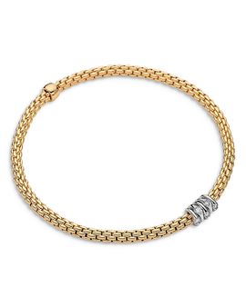 Fope Fope 18K Yellow Gold Prima Diamond Rondelle Flex Bracelet