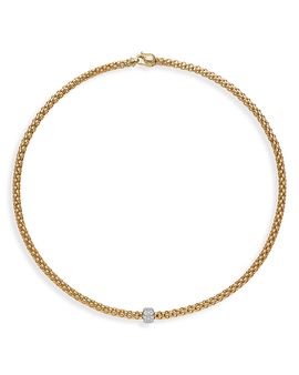 Fope Fope 18K Yellow Gold Solo Diamond Necklace, 17