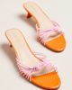 For Love & Lemons Cleo Colorblock Kitten Heel Sandals - 1