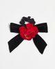 For Love & Lemons For Love & Lemons 3D floral detail hair bow in black-Red - 1