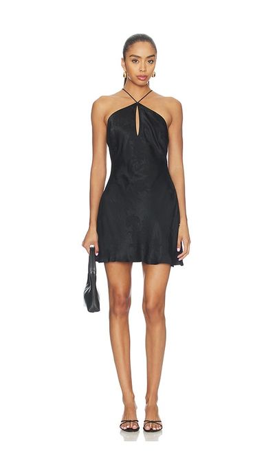 For Love & Lemons For Love & Lemons Adrift Satin Halter Mini Dress