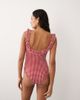 For Love & Lemons For Love & Lemons Alison ruffle trim swimsuit in red gingham - 4