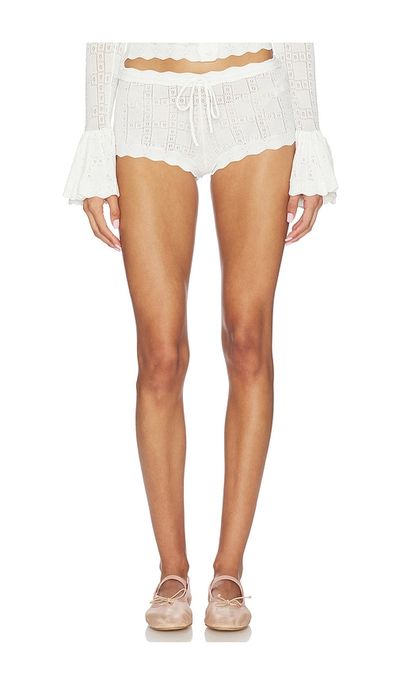 For Love & Lemons For Love & Lemons Bayberry Pointelle Shorts