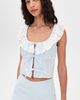 For Love & Lemons For Love & Lemons Bradford Gingham Top Blue - 2