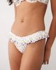 For Love & Lemons For Love & Lemons Cherry mae frill detail bikini bottom in cream floral - part of a set-White - 2