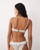 For Love & Lemons For Love & Lemons Cherry mae frill detail bikini bottom in cream floral - part of a set-White - 4