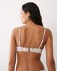 For Love & Lemons For Love & Lemons Cherry mae ribbon detail bikini top in cream floral print - part of a set-White - 4