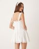 For Love & Lemons For Love & Lemons Daisy square neck lattice lace mini dress in white - 3