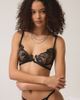 For Love & Lemons For Love & Lemons Dark Romance Sheer Underwire Bra in Black, Women's at Urban Outfitters - 1