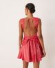 For Love & Lemons For Love & Lemons drape bow detail low back mini dress in red - 4