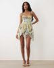 For Love & Lemons For Love & Lemons Elea rosette detail sweetheart neck mini dress in multi floral - 2