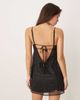 For Love & Lemons For Love & Lemons embellished rhinestone slip dress with open back in black - 4