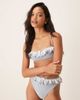 For Love & Lemons For Love & Lemons embroidered anchor textured bikini top in blue stripes - part of a set - 2