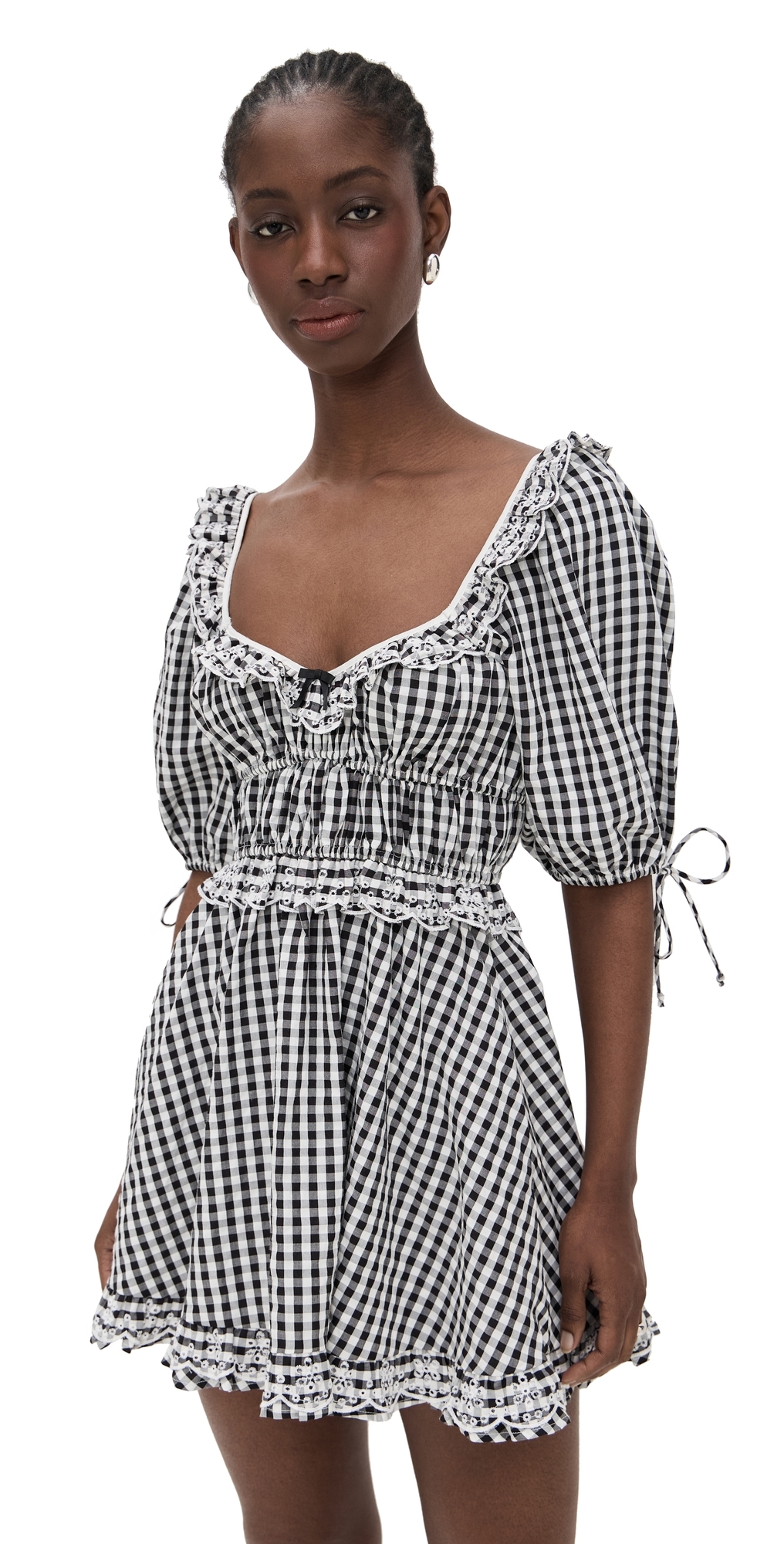 black for love and lemons dress FOR LOVE & LEMONS Regina Mini Dress main image 1