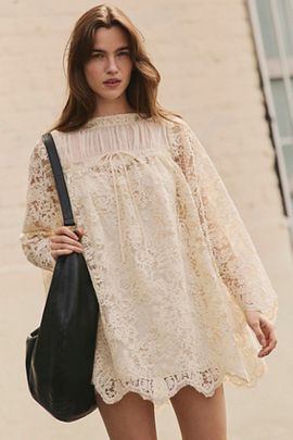For Love & Lemons For Love & Lemons Kaia Corded Lace Mini Dress