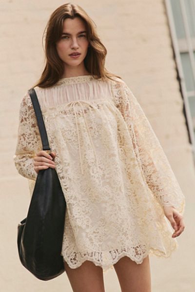 For Love & Lemons For Love & Lemons Kaia Corded Lace Mini Dress