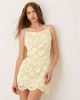 For Love & Lemons For Love & Lemons Lakeside scallop edge lace mini dress in yellow - 3
