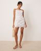 For Love & Lemons For Love & Lemons Lakeside scallop edges lace mini dress in white - 1