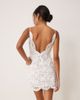 For Love & Lemons For Love & Lemons Lakeside scallop edges lace mini dress in white - 4
