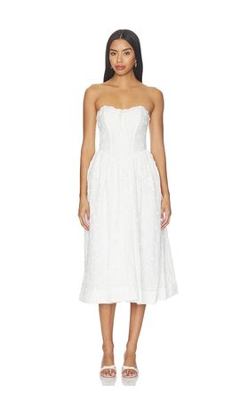 For Love & Lemons For Love & Lemons Laura Eyelet Midi Dress