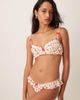 For Love & Lemons For Love & Lemons leah floral print thong in cream floral - part of a set-White - 1