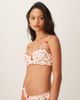 For Love & Lemons For Love & Lemons Leah underwire ruffle trim bra in cream floral - part of a set-White - 1