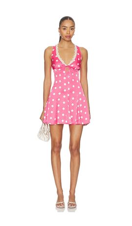 floral pink mini dress Pink Floral Print Jacquard Halter Dress - Mini Dresses