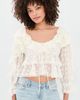For Love & Lemons For Love & Lemons Lilou Blouse Cream - 2