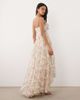 For Love & Lemons For Love & Lemons Lilou underwire corset detail asymmetric floaty hem maxi dress in pink floral-Yellow - 4