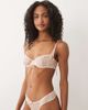 For Love & Lemons For Love & Lemons Lottie sheer underwire bra in cream pink floral - part of a set-White - 2