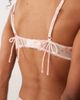 For Love & Lemons For Love & Lemons Lottie sheer underwire bra in cream pink floral - part of a set-White - 3