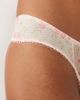 For Love & Lemons For Love & Lemons lottie thong in cream and pink - part of a set-White - 3