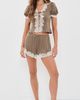 For Love & Lemons For Love & Lemons Luna Shorts Brown - 5