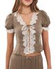 For Love & Lemons For Love & Lemons Luna Top Brown - 1