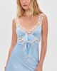 For Love & Lemons For Love & Lemons Mermaid Slip Dress Blue White - 2