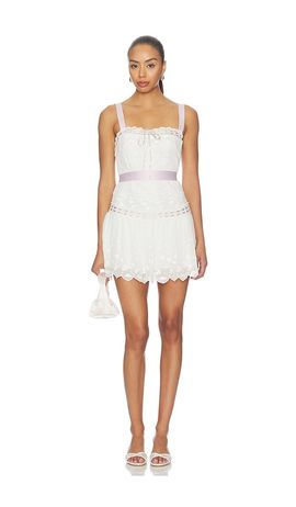 For Love & Lemons For Love & Lemons Noah Embroidered Mini Dress